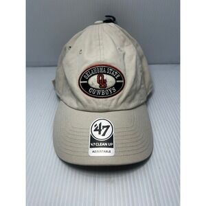 Oklahoma‎ State Cowboys 47 Clean Up Adjustable Baseball Cap Hat Beige OSU